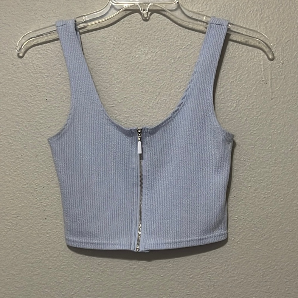 PACSUN PERIWINKLE ZIPPERED TANK TOP